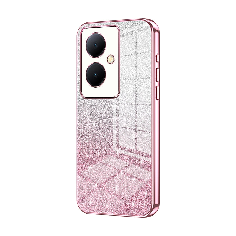 vivo Y78+ 5G Luxury Glitter Gradient Powder Electroplated Case with Advanced Protection and Style