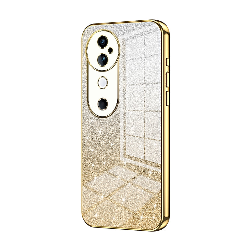 vivo S19 Luxury Glitter Gradient Powder Electroplated Case with Advanced Protection and Style