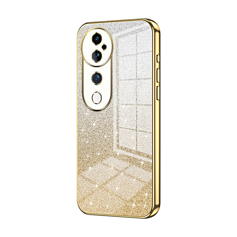 vivo S19 Pro Luxury Glitter Gradient Powder Electroplated Case with Advanced Protection and Style