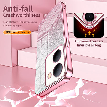 vivo Y33s Luxury Glitter Gradient Powder Electroplated Case with Advanced Protection and Style