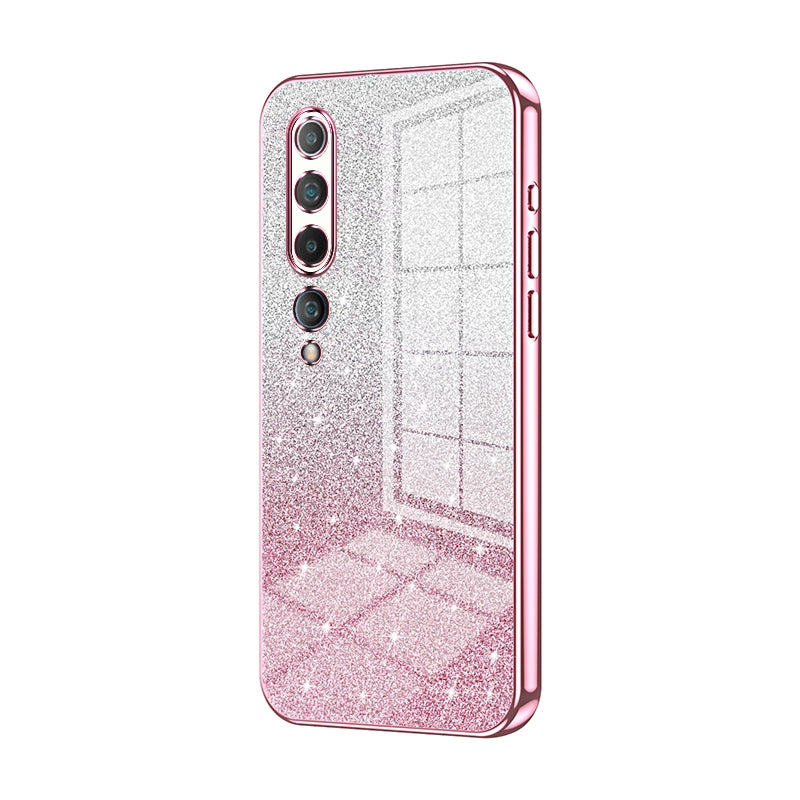 Xiaomi Mi 10 5G Luxury Glitter Gradient Powder Electroplated Case with Advanced Protection and Style