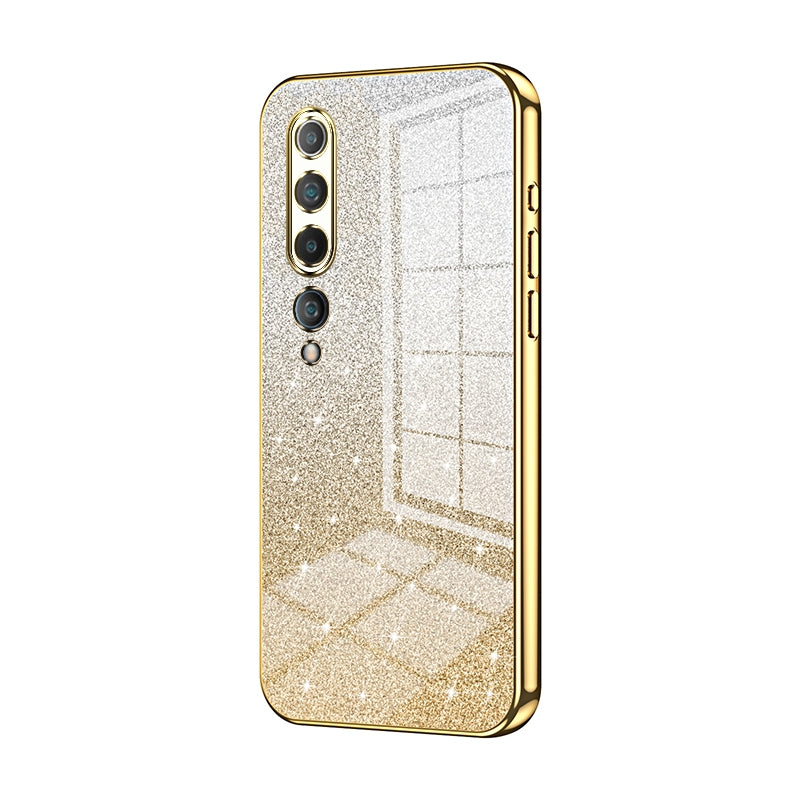 Xiaomi Mi 10 5G Luxury Glitter Gradient Powder Electroplated Case with Advanced Protection and Style