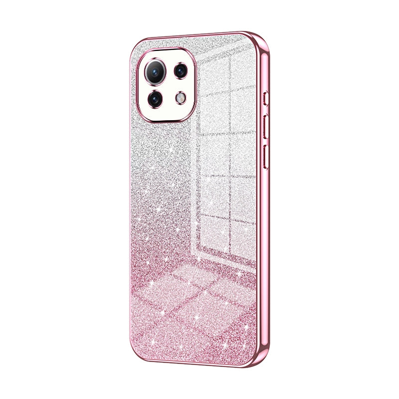 Xiaomi Mi 11 Lite 4G Luxury Glitter Gradient Powder Electroplated Case with Advanced Protection and Style
