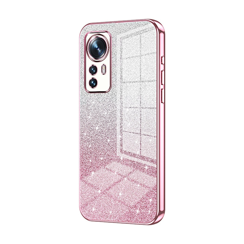Xiaomi 12X Luxury Glitter Gradient Powder Electroplated Case with Advanced Protection and Style