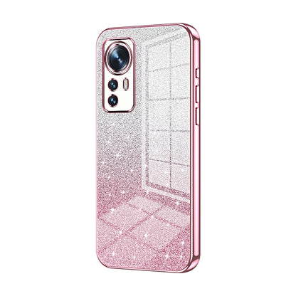 Xiaomi 12X Luxury Glitter Gradient Powder Electroplated Case with Advanced Protection and Style