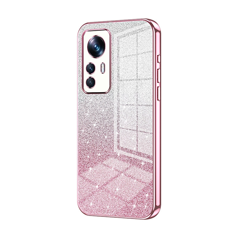 Xiaomi 12T Pro Luxury Glitter Gradient Powder Electroplated Case with Advanced Protection and Style