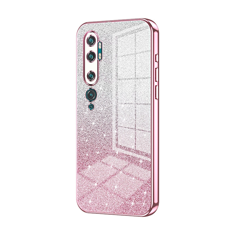 Xiaomi Mi Note 10 Luxury Glitter Gradient Powder Electroplated Case with Advanced Protection and Style