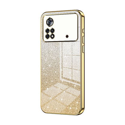 Xiaomi Poco X4 Pro 5G Luxury Glitter Gradient Powder Electroplated Case with Advanced Protection and Style
