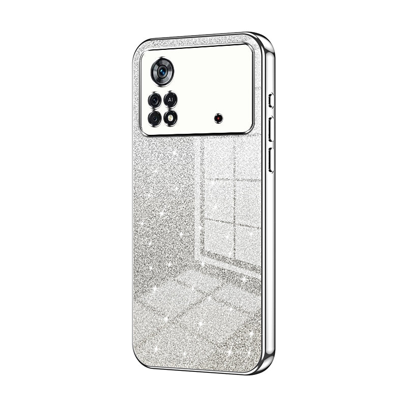 Xiaomi Poco X4 Pro 5G Luxury Glitter Gradient Powder Electroplated Case with Advanced Protection and Style
