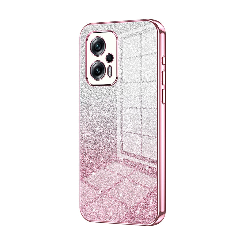 Xiaomi Redmi Note 11T Pro Luxury Glitter Gradient Powder Electroplated Case with Advanced Protection and Style