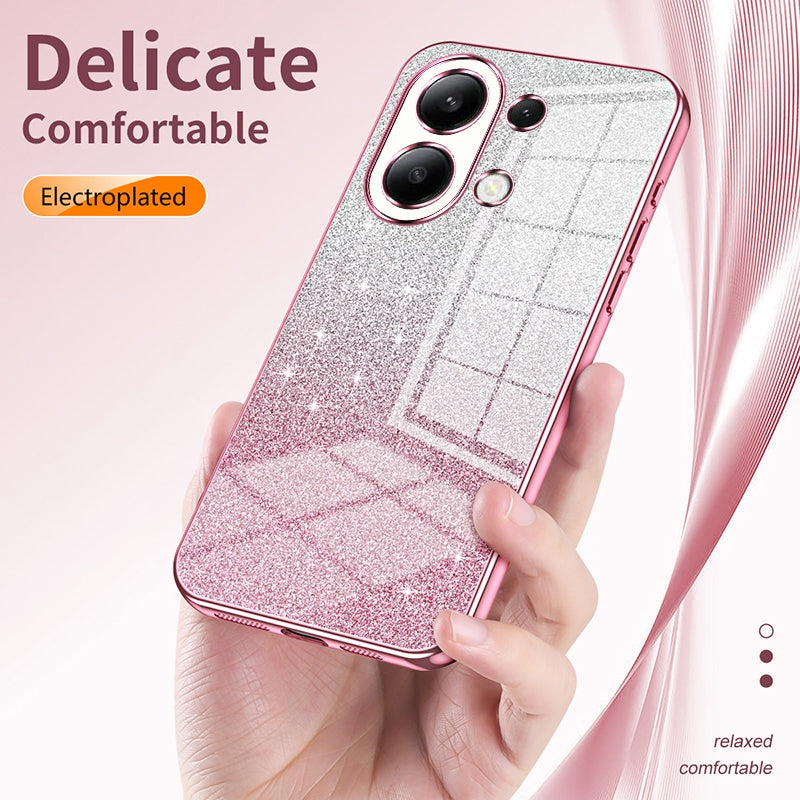 Xiaomi Poco X4 Pro 5G Luxury Glitter Gradient Powder Electroplated Case with Advanced Protection and Style