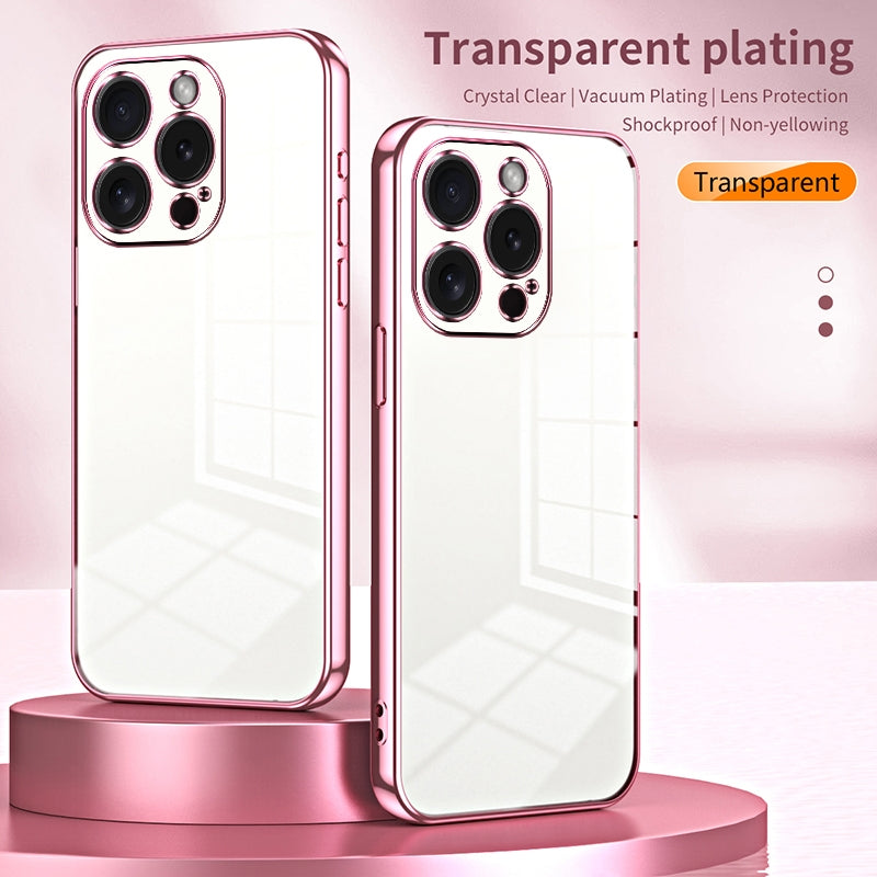 iPhone 15 Pro Case - Transparent Plating & Precision Hole Design for Luxury and Protection-buycases.co.uk