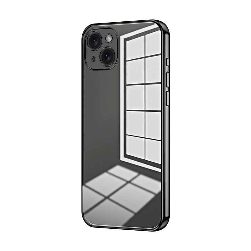 iPhone 15 Plus Case - Transparent Plating & Precision Hole Design for Luxury and Protection-buycases.co.uk