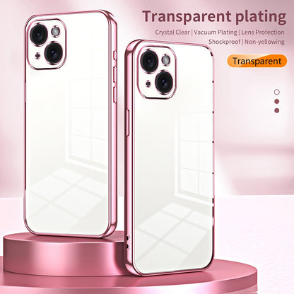 iPhone 15 Case - Transparent Plating & Precision Hole Design for Luxury and Protection-buycases.co.uk