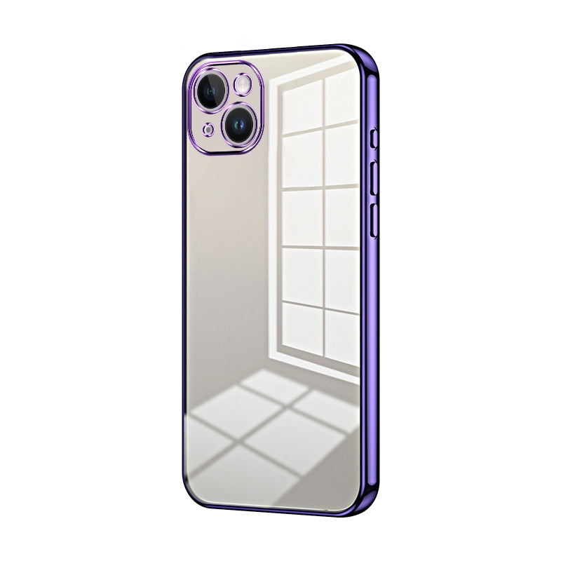 iPhone 14 Plus Case - Transparent Plating & Precision Hole Design for Luxury and Protection-buycases.co.uk