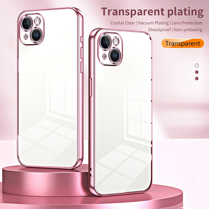 iPhone 14 Plus Case - Transparent Plating & Precision Hole Design for Luxury and Protection-buycases.co.uk