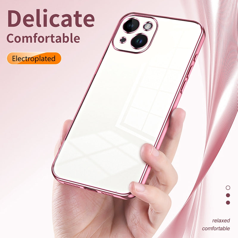 iPhone 14 Case - Transparent Plating & Precision Hole Design for Luxury and Protection-buycases.co.uk