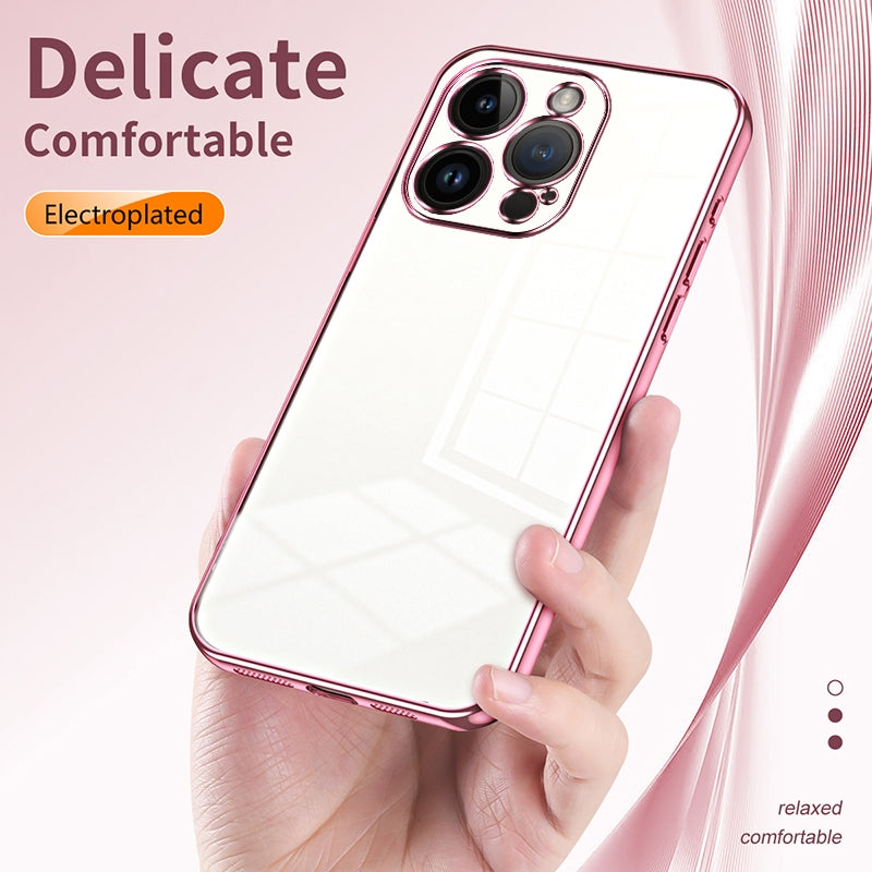 iPhone 14 Pro Case - Transparent Plating & Precision Hole Design for Luxury and Protection-buycases.co.uk