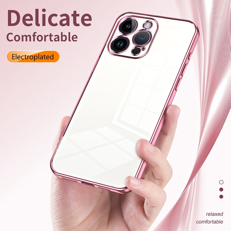 iPhone 14 Pro Max Case - Transparent Plating & Precision Hole Design for Luxury and Protection-buycases.co.uk