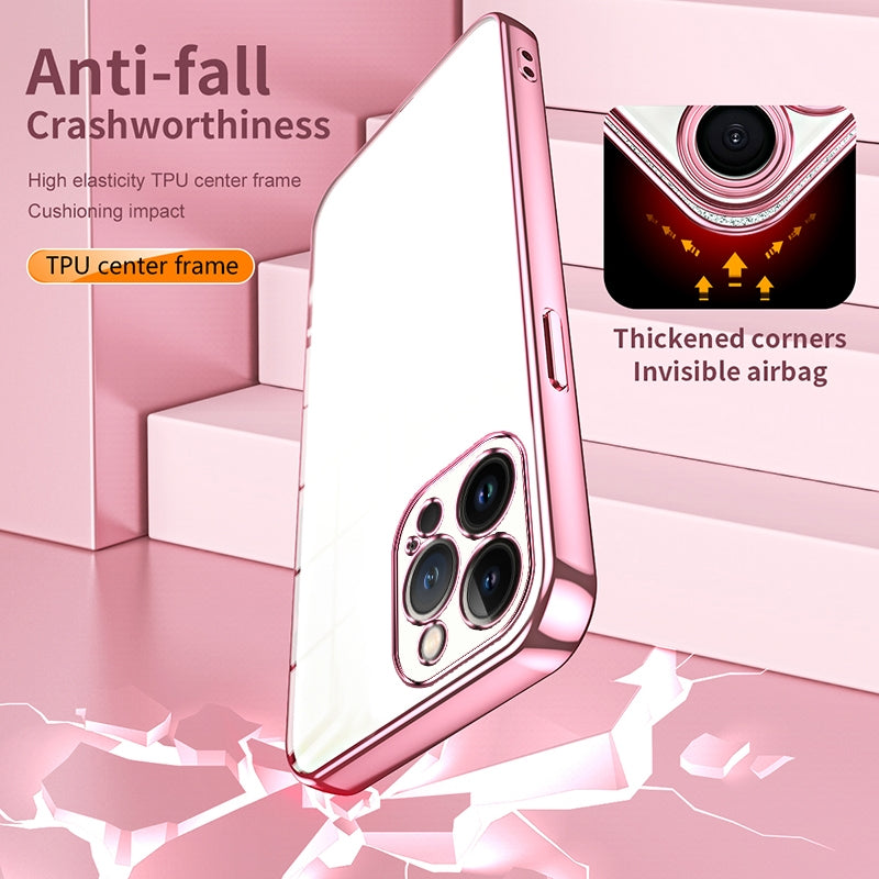 iPhone 13 Pro Max Case - Transparent Plating & Precision Hole Design for Luxury and Protection-buycases.co.uk