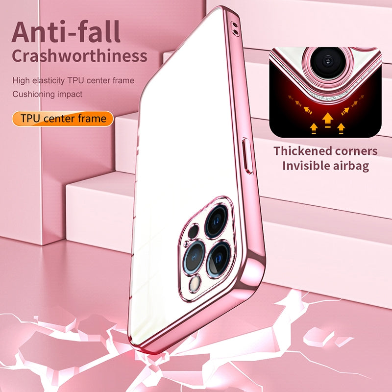 iPhone 12 Pro Max Case - Transparent Plating & Precision Hole Design for Luxury and Protection-buycases.co.uk