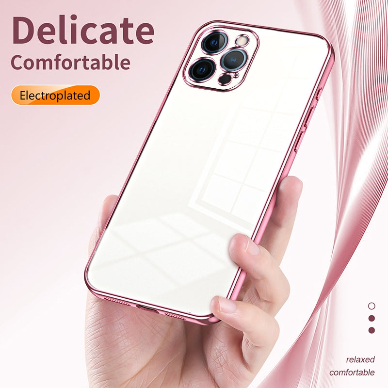 iPhone 12 Pro Case - Transparent Plating & Precision Hole Design for Luxury and Protection-buycases.co.uk