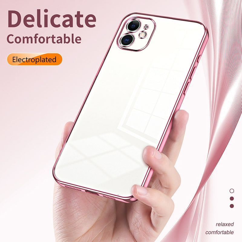 iPhone 11 Case - Transparent Plating & Precision Hole Design for Luxury and Protection-buycases.co.uk