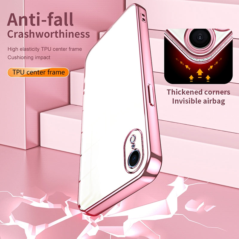 iPhone XR Case - Transparent Plating & Precision Hole Design for Luxury and Protection-buycases.co.uk