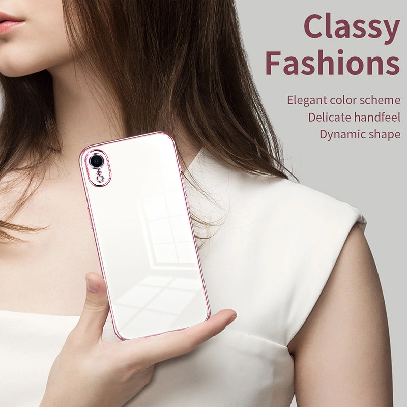iPhone XR Case - Transparent Plating & Precision Hole Design for Luxury and Protection-buycases.co.uk