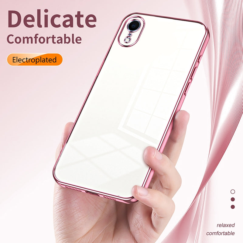 iPhone XR Case - Transparent Plating & Precision Hole Design for Luxury and Protection-buycases.co.uk