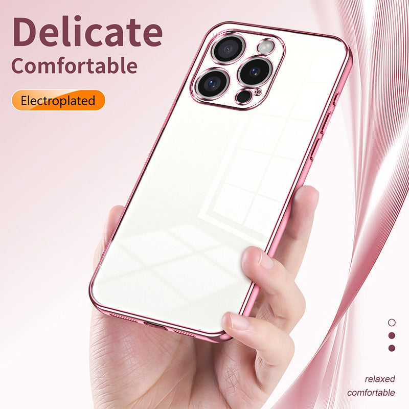 iPhone 16 Pro Case - Transparent Plating & Precision Hole Design for Luxury and Protection-buycases.co.uk