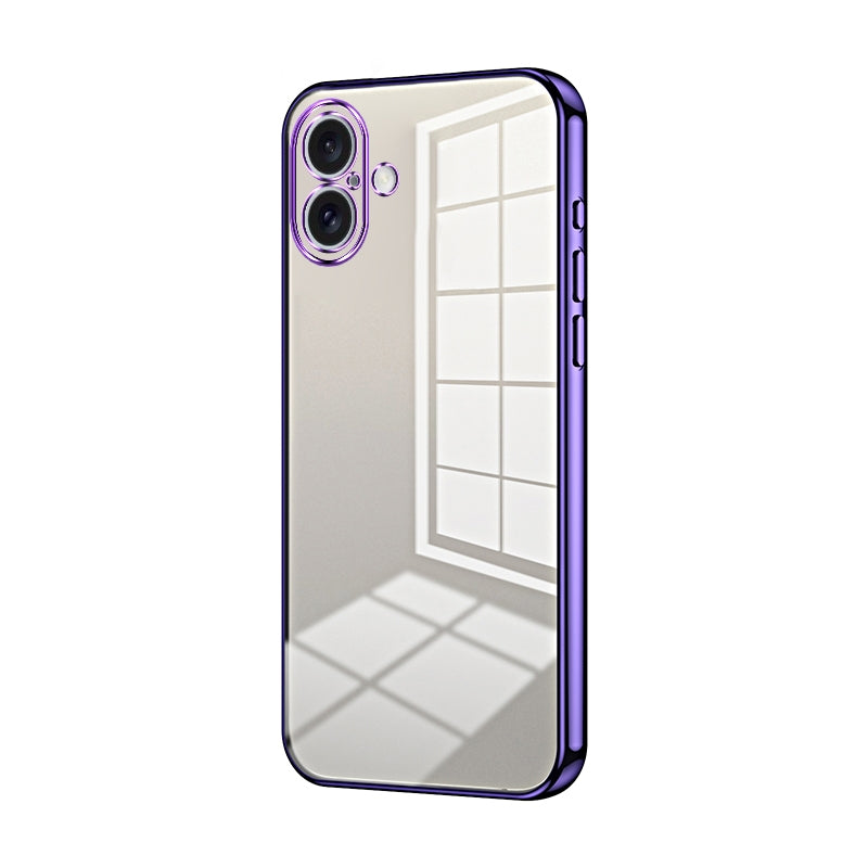 iPhone 16 Plus Case - Transparent Plating & Precision Hole Design for Luxury and Protection-buycases.co.uk