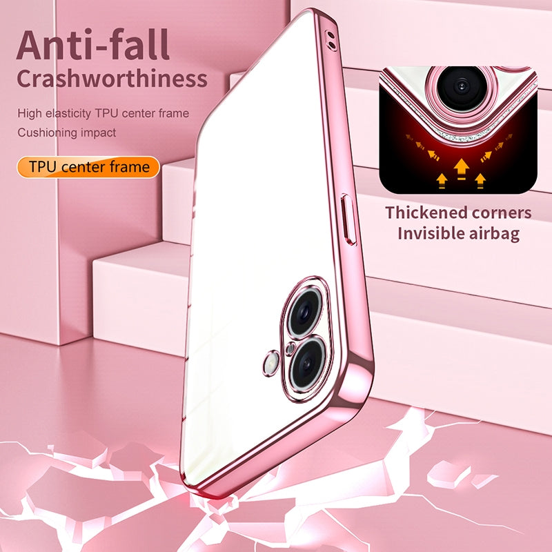 iPhone 16 Plus Case - Transparent Plating & Precision Hole Design for Luxury and Protection-buycases.co.uk