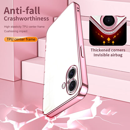 iPhone 16 Plus Case - Transparent Plating & Precision Hole Design for Luxury and Protection-buycases.co.uk