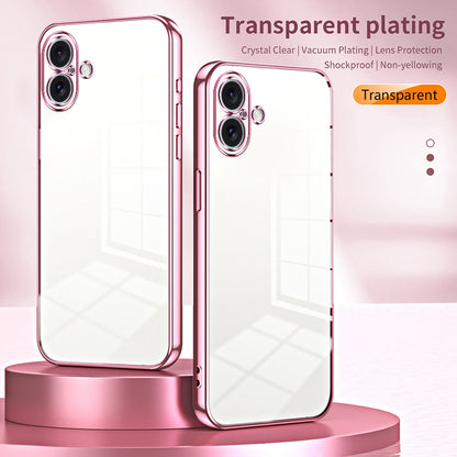 iPhone 16 Plus Case - Transparent Plating & Precision Hole Design for Luxury and Protection-buycases.co.uk