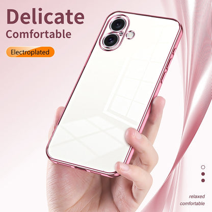 iPhone 16 Case - Transparent Plating & Precision Hole Design for Luxury and Protection-buycases.co.uk