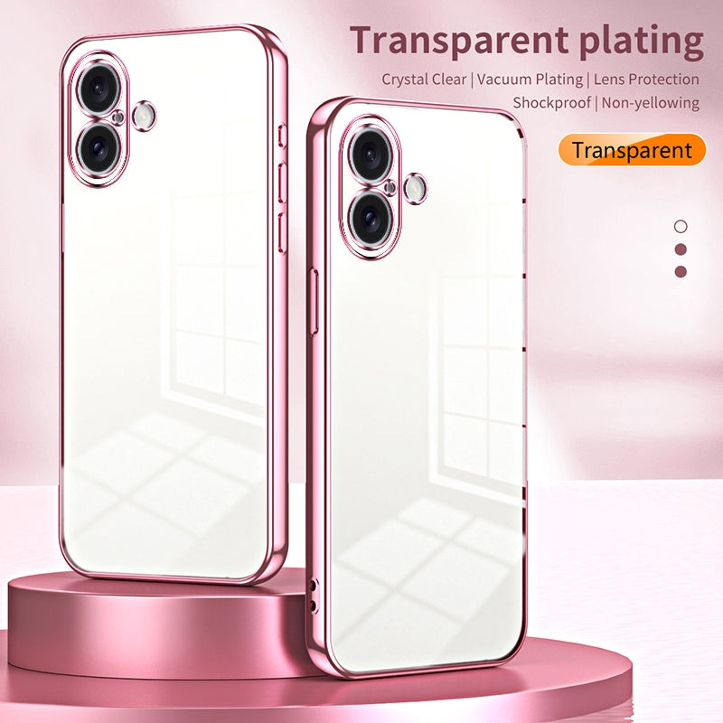 iPhone 16 Case - Transparent Plating & Precision Hole Design for Luxury and Protection-buycases.co.uk