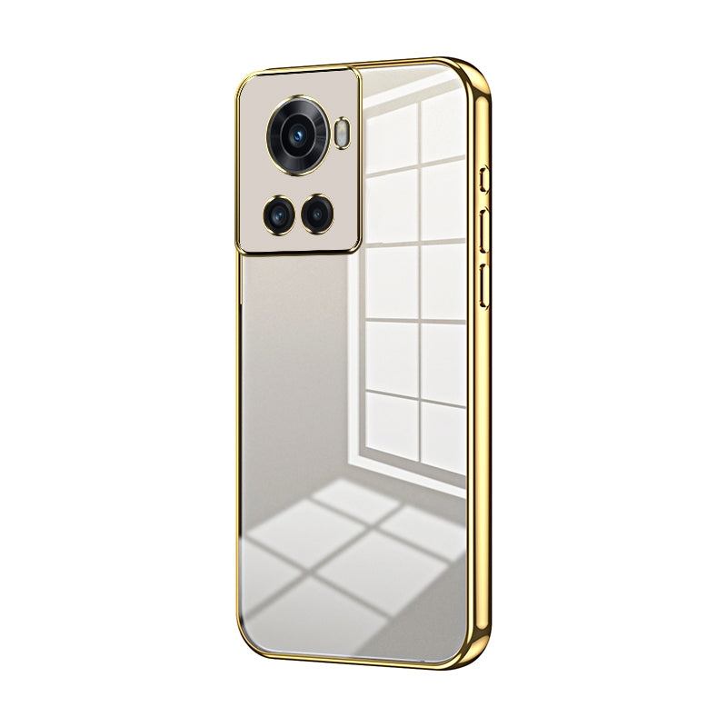OnePlus 10R Case - Transparent Plating & Precision Hole Design for Luxury and Protection-buycases.co.uk