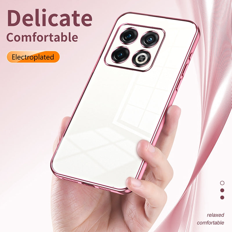 OnePlus 10 Pro Case - Transparent Plating & Precision Hole Design for Luxury and Protection-buycases.co.uk