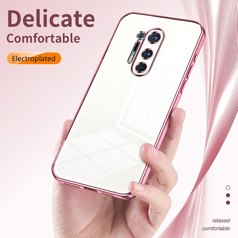 OnePlus 8 Pro Case - Transparent Plating & Precision Hole Design for Luxury and Protection-buycases.co.uk