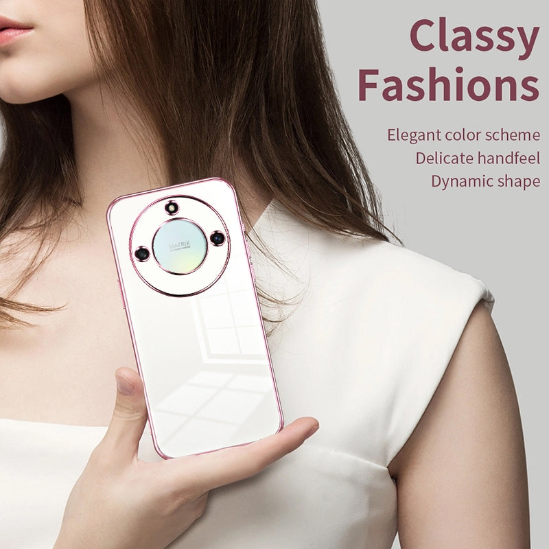Honor Magic5 Lite Case - Transparent Plating & Precision Hole Design for Luxury and Protection-buycases.co.uk