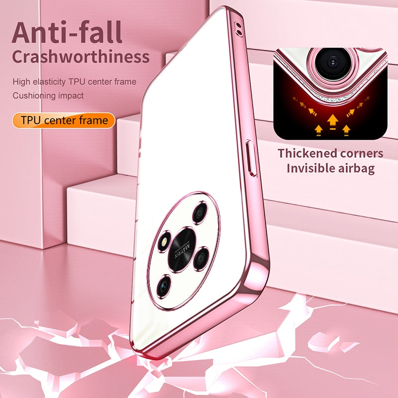 Honor X9 5G Case - Transparent Plating & Precision Hole Design for Luxury and Protection-buycases.co.uk