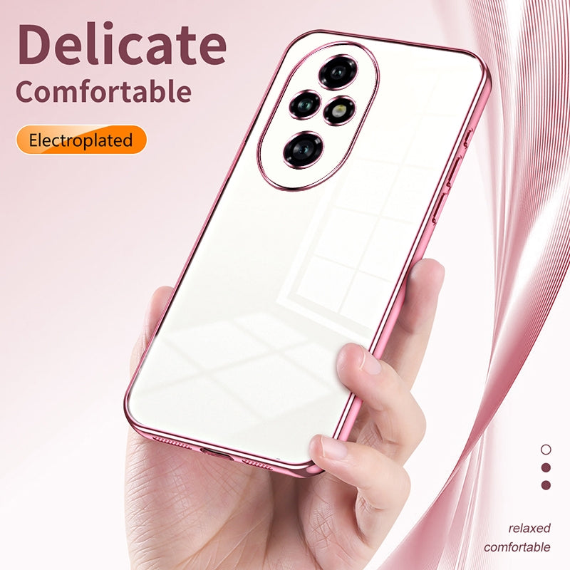 Honor 200 Pro Case - Transparent Plating & Precision Hole Design for Luxury and Protection-buycases.co.uk