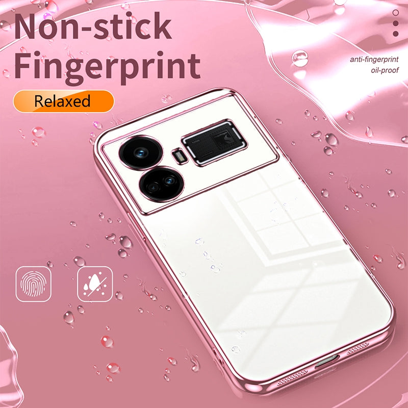 Realme GT5 Case - Transparent Plating & Precision Hole Design for Luxury and Protection-buycases.co.uk