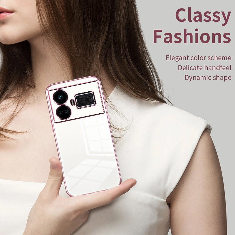 Realme GT5 Case - Transparent Plating & Precision Hole Design for Luxury and Protection-buycases.co.uk