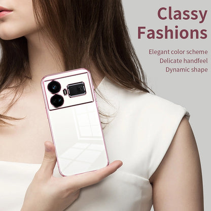 Realme GT5 Case - Transparent Plating & Precision Hole Design for Luxury and Protection-buycases.co.uk