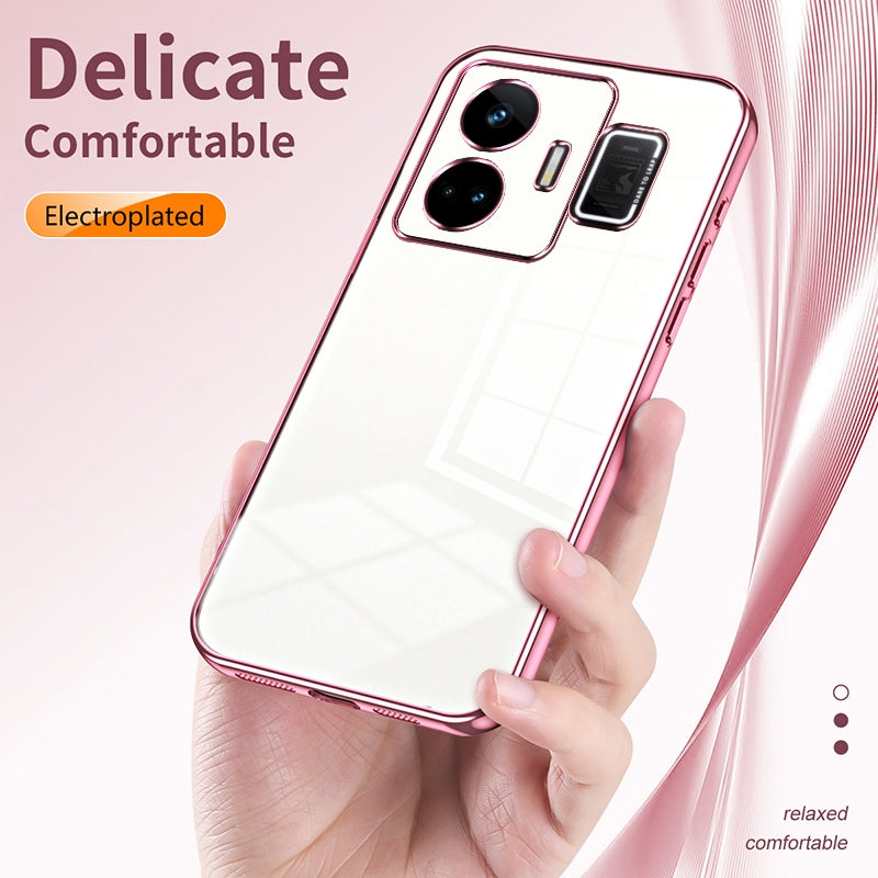 Realme GT3 Case - Transparent Plating & Precision Hole Design for Luxury and Protection-buycases.co.uk