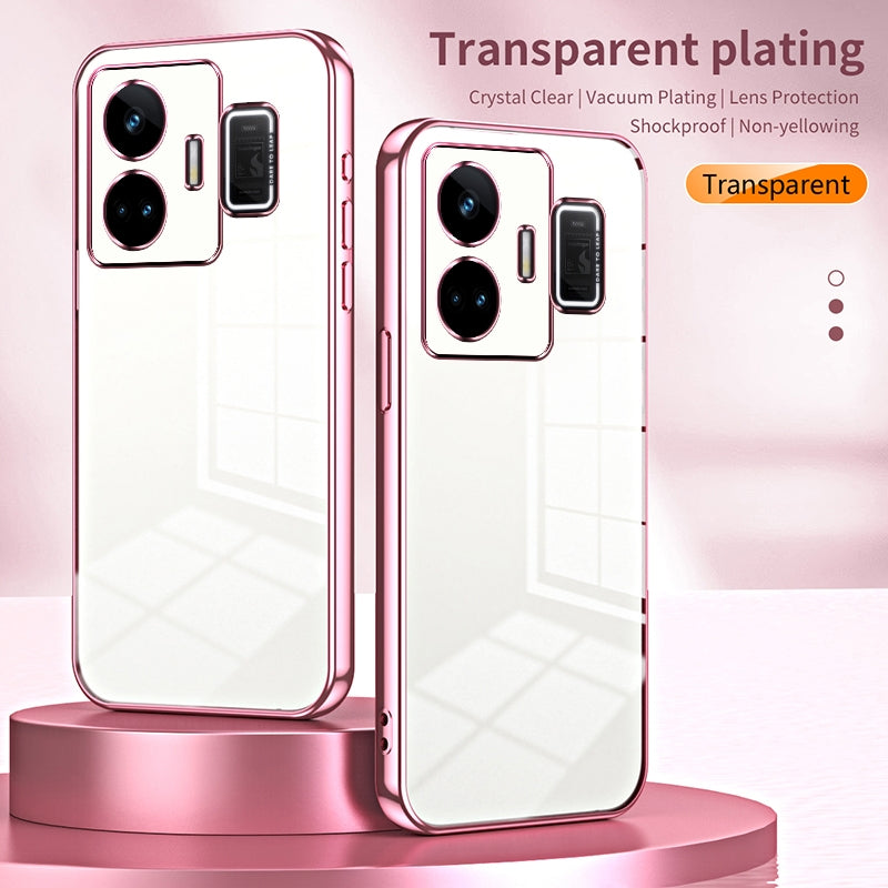 Realme GT3 Case - Transparent Plating & Precision Hole Design for Luxury and Protection-buycases.co.uk