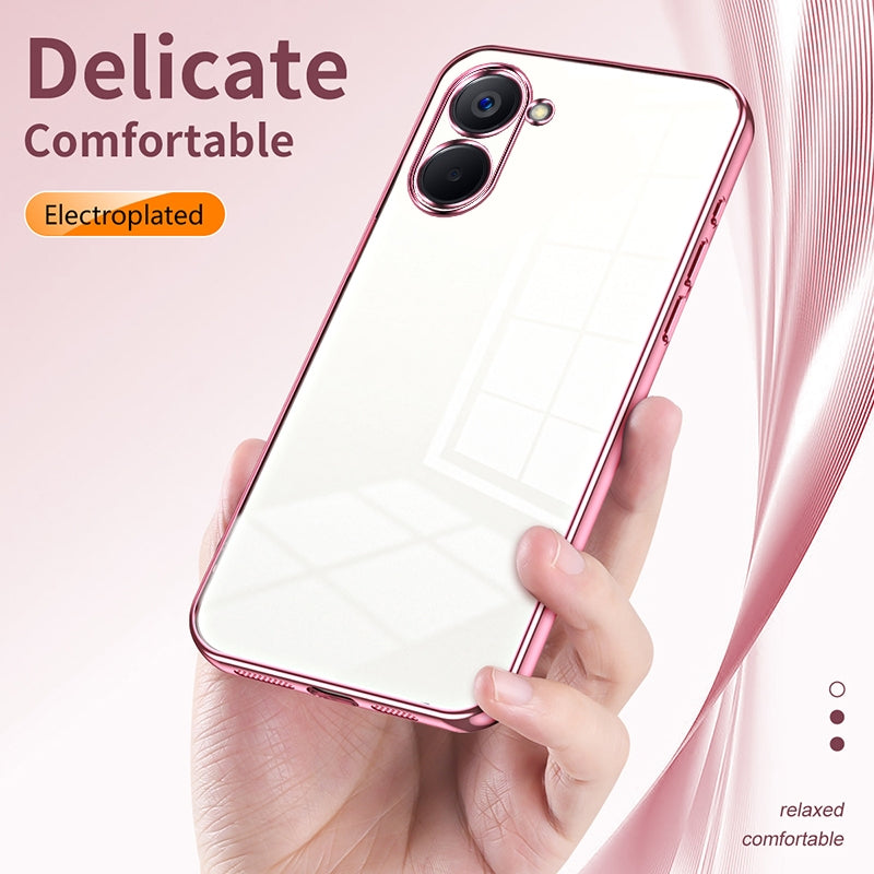 Realme V20 Case - Transparent Plating & Precision Hole Design for Luxury and Protection-buycases.co.uk