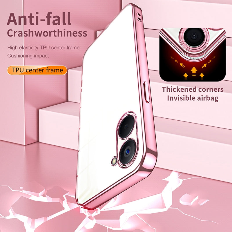 Realme V20 Case - Transparent Plating & Precision Hole Design for Luxury and Protection-buycases.co.uk